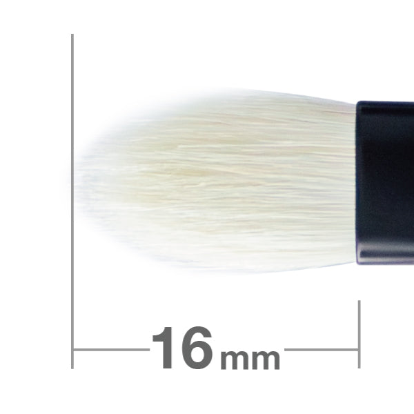 Black-Handle Portable Eyeshadow Brush Round & Flat