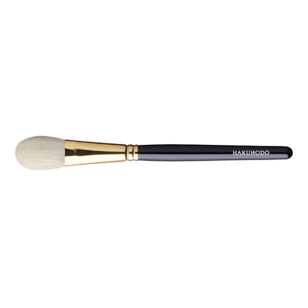 Hakuhodo S113BK Highlighter Brush Round & Flat (Hair:Goat)