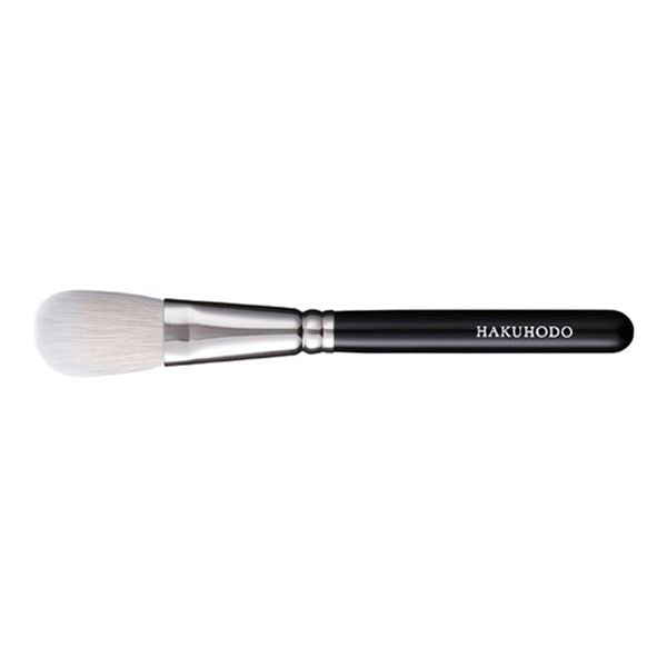 Hakuhodo J545 BkSL Duo Fibre Powder & Liquid Round Flat ( Hair:Goat/Synthetic fiber)