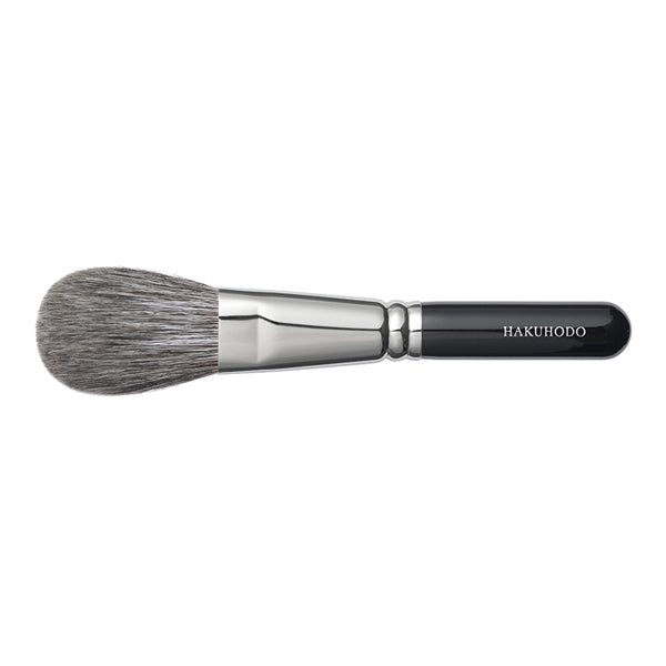 Hakuhodo G206A Powder round and flat (Hair Type: Grey Squirrel & Goat) BkSL