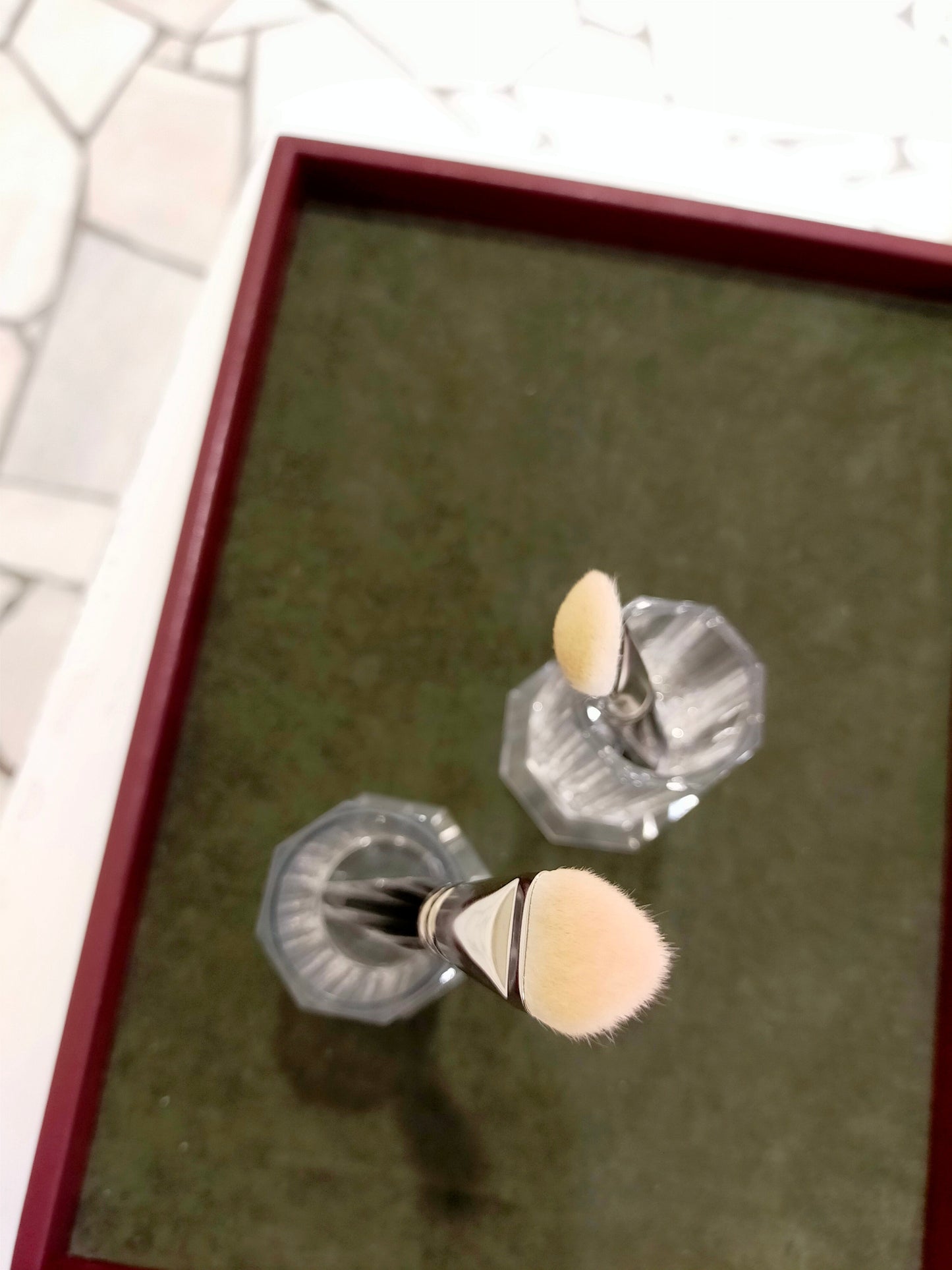 Hakuhodo J6483 BkSL eyeshadow brushes, round angled (Goat and Synthetic Fiber)