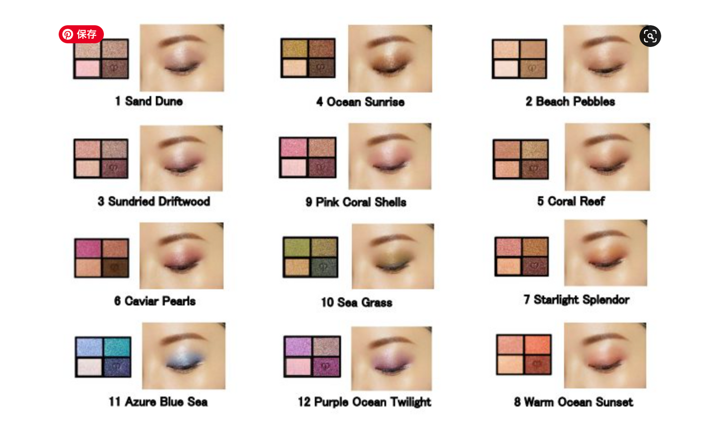 Cle de Peau Beaute (CPB) 4 color eyeshadow