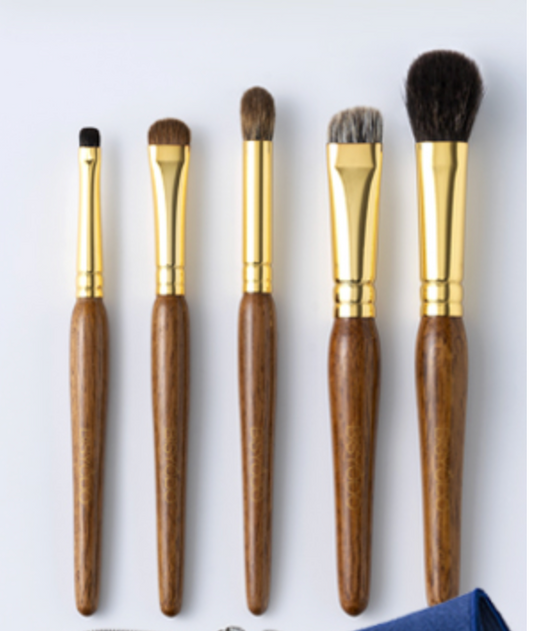 Bisyodo  Karin Eye Makeup Brush 5-Piece Set + Short Handle Brush Case (KR-SET5)