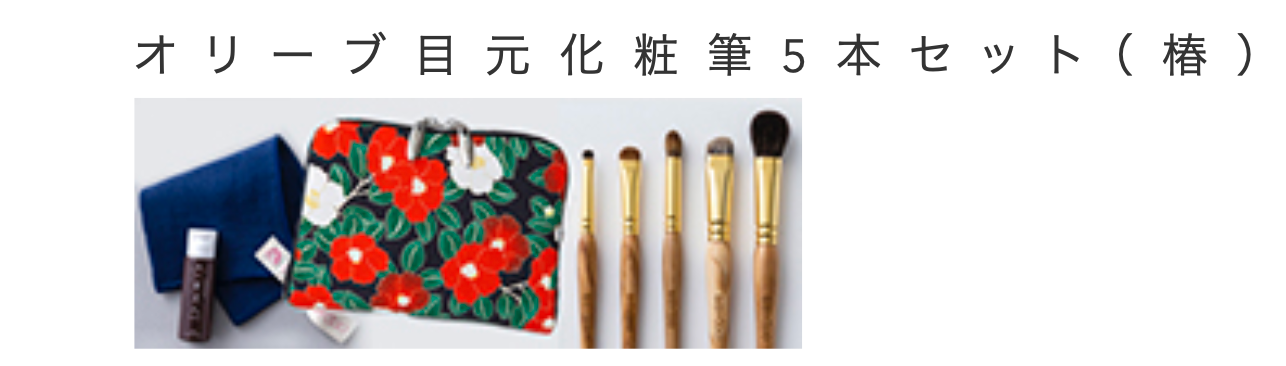 Bisyodo  Olive Eye Makeup Brush 5-Piece Set + Short Handle Brush Case (OL-SET5)