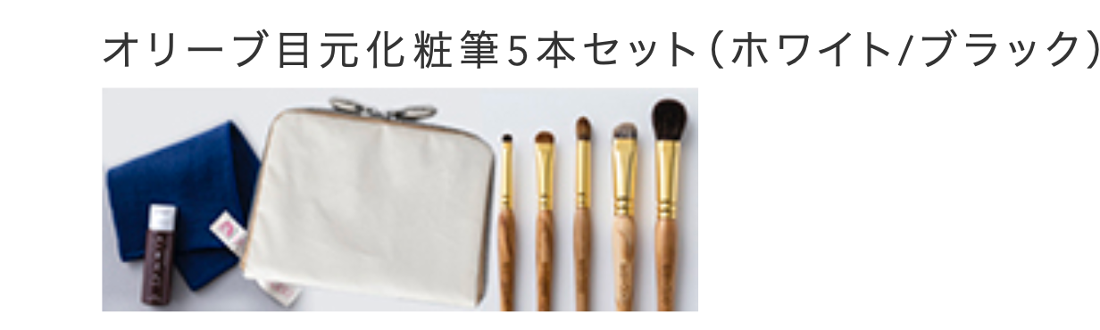 Bisyodo  Olive Eye Makeup Brush 5-Piece Set + Short Handle Brush Case (OL-SET5)