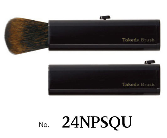 Takeda Portable Face & Cheek Brush 24NPSQU (100% Pine Squirrel Hair)