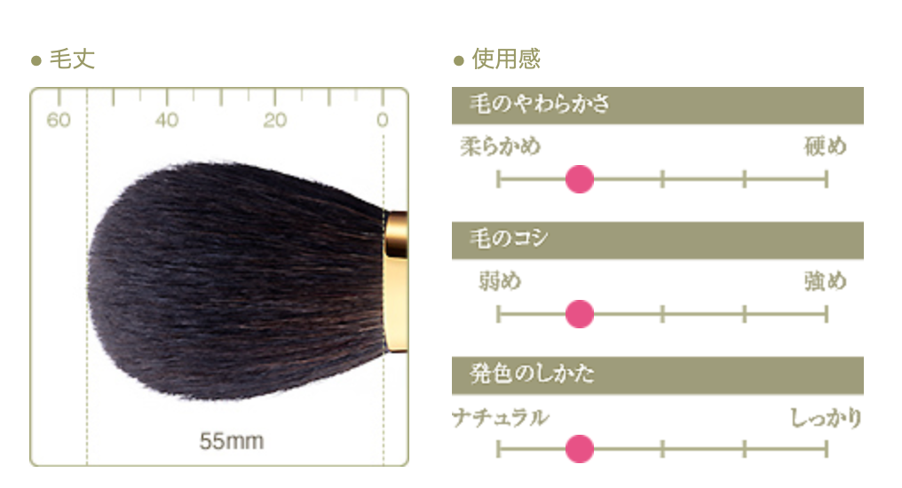 Chikuhodo GL-1/GS-1  powder brush (GL/GS series)