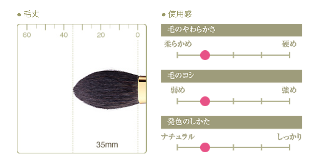 Chikuhodo GL-6/GS-6 cheek / highlight brush (GL/GS series)