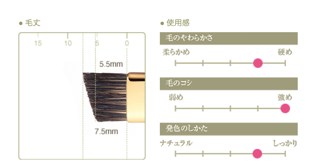 Chikuhodo GL-15/GS-15 eyebrow brush (GL/GS series)