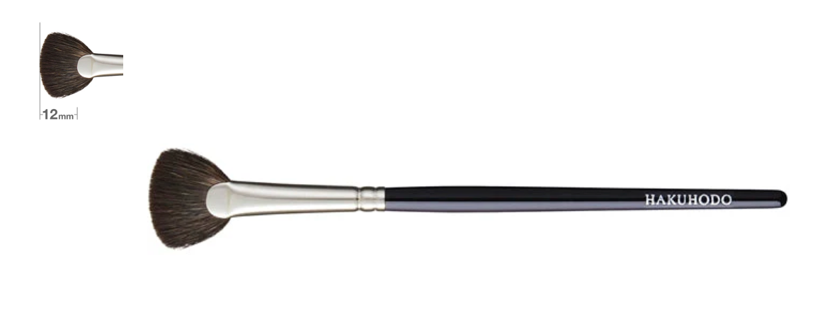 Hakuhodo F8131  BkSL Ougi Eyeshadow (100% grey squirrel)