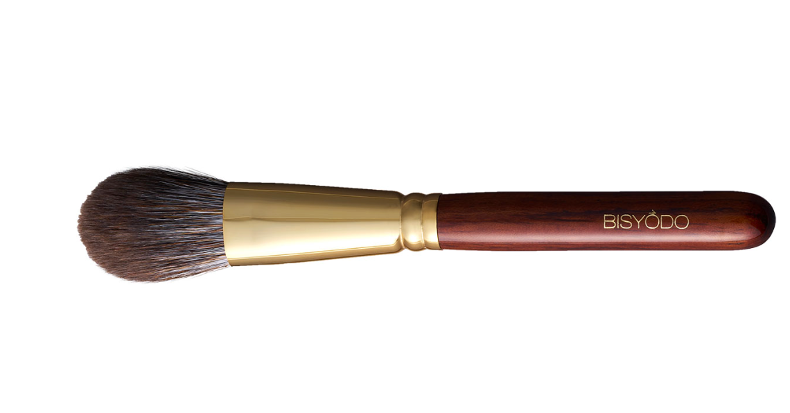 Bisyodo B-C-02 Perfect Fit Cheek Brush (Round Flat) Fox Hair / Saikohō Goat Hair