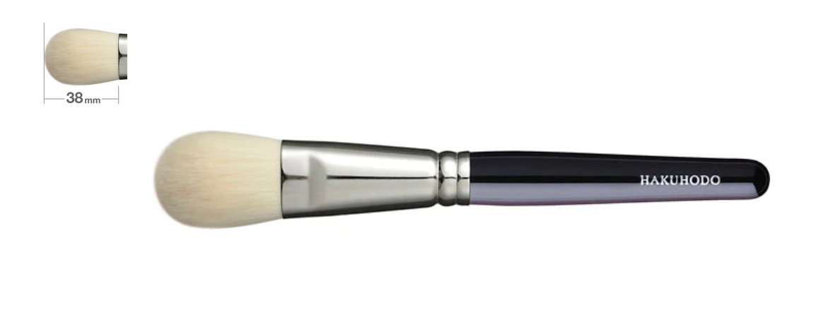 Hakuhodo I5519N Cheek Brush - Round & Flat(Synthetic)