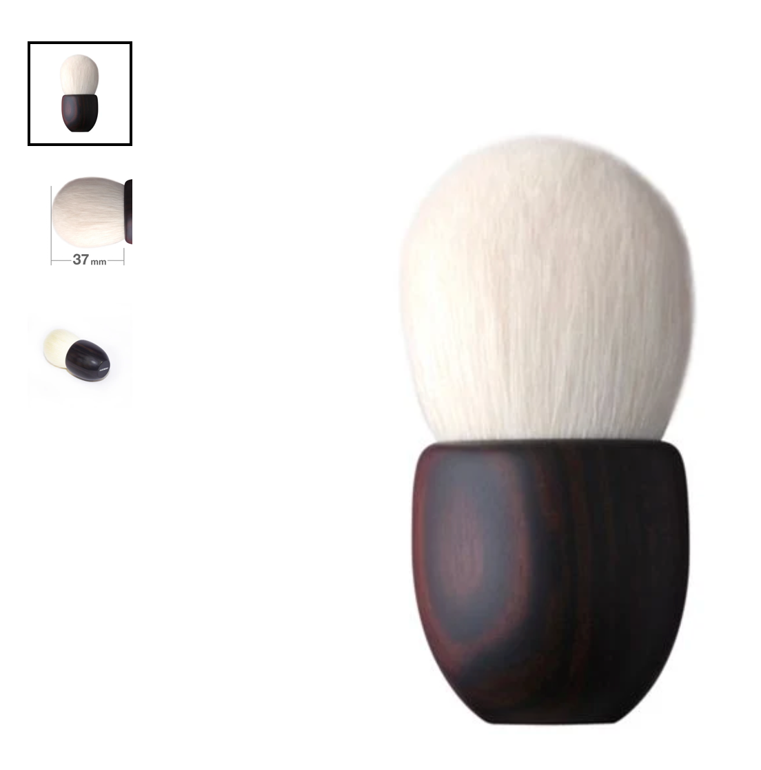 Hakuhodo Kokutan Kinoko Brush White  (Hair:Goat & Synthetic fiber)黒檀 きのこ筆Wh