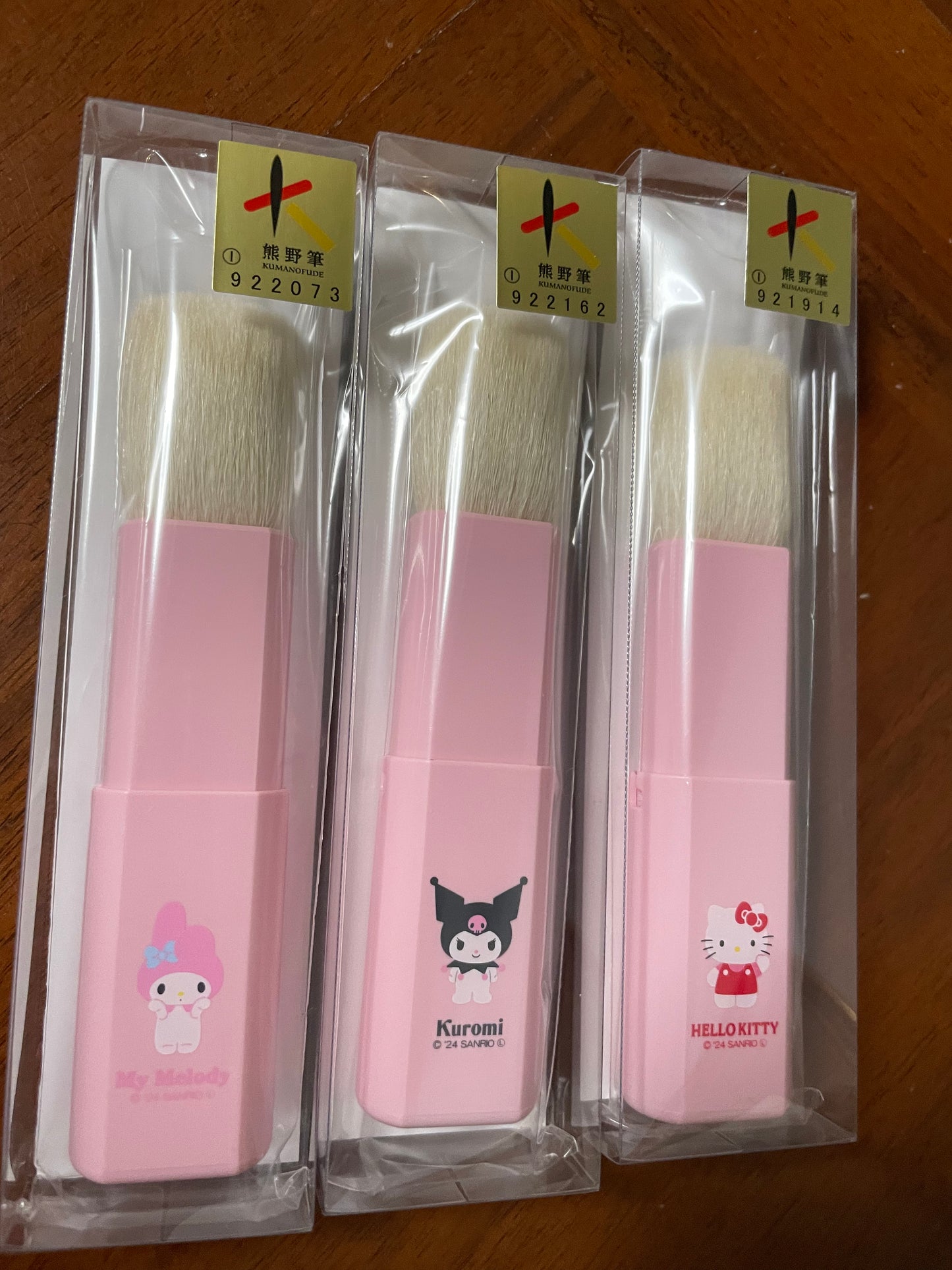 Kihitsu Portable brush (goat) - Hello Kitty, My Melody, Kuromi