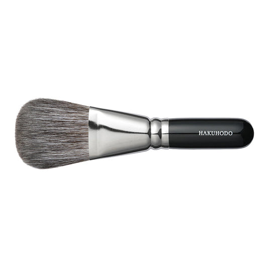 Hakuhodo G101A Finishing Brush - Round Flat BkSL (Hair: gray squirrel, goat)