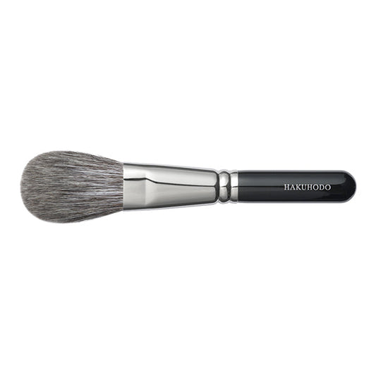 Hakuhodo G206A Powder round and flat (Hair Type: Grey Squirrel &  Goat) BkSL