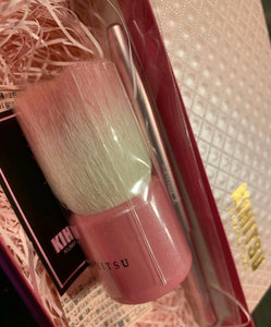 Kihitsu Flower Face Brush Pink & Lip Brush Set MD18-1